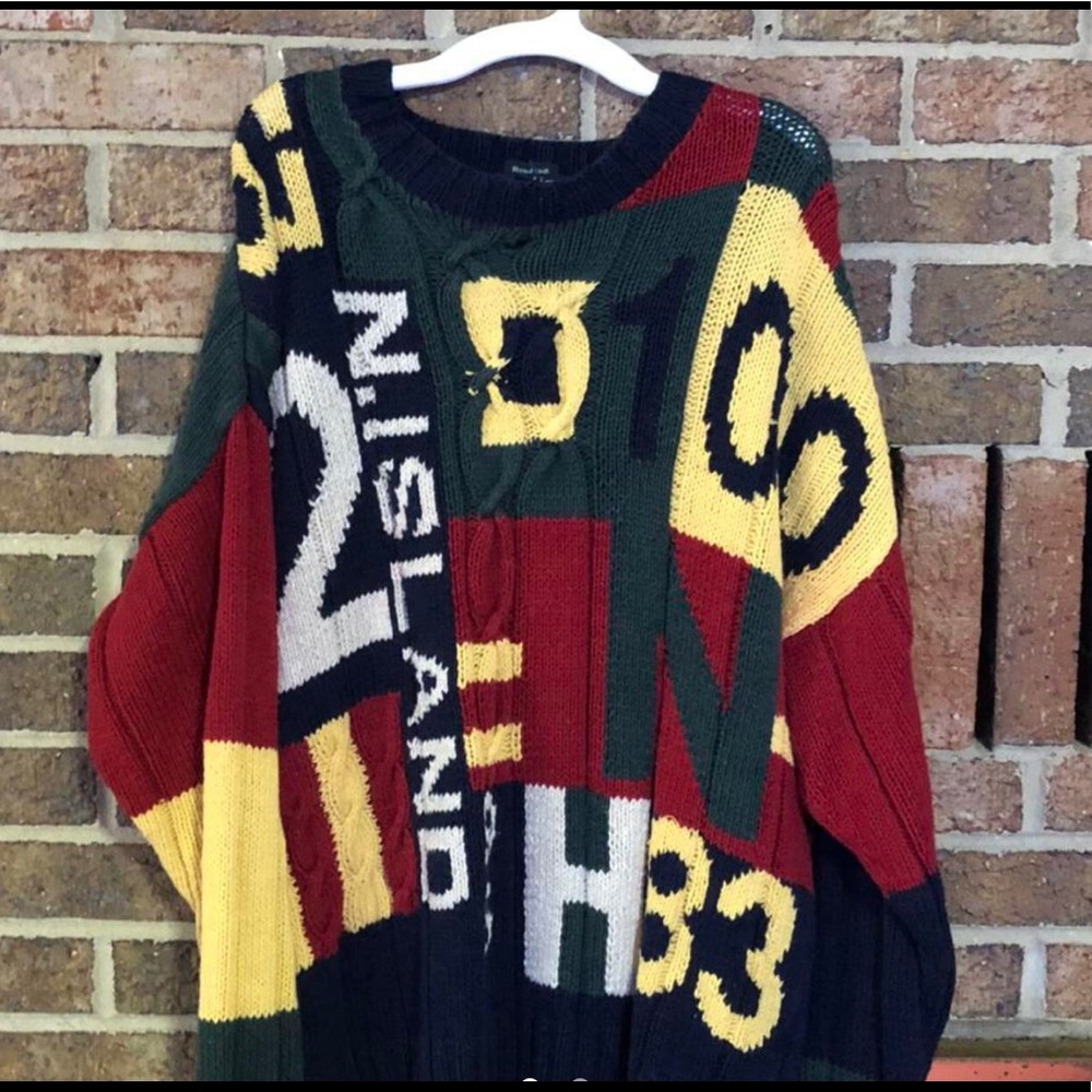 colorblock nautica knit sweater